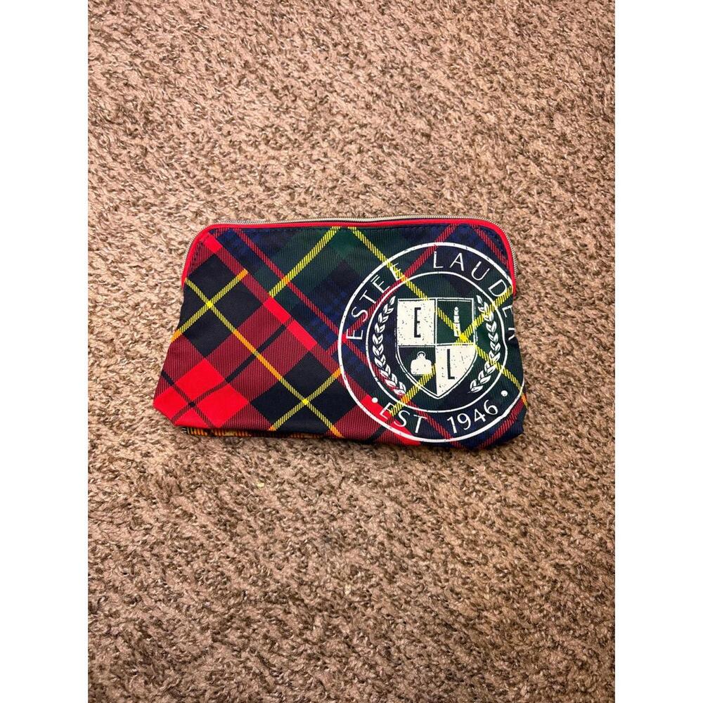 Estée Lauder Plaid Cosmetic Bag